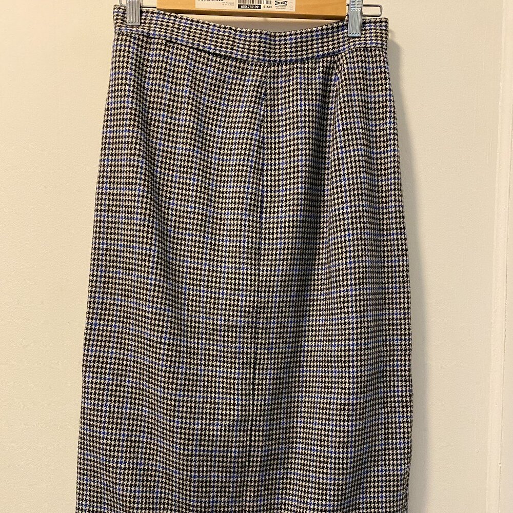 Vintage Houndstooth Midi-skirt